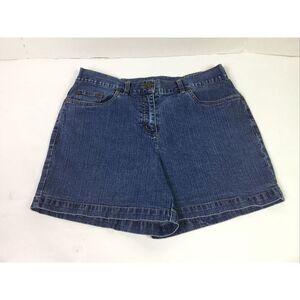 Ruby Rd Womens Stretch Shorts Size 8P Petite Blue‎ Denim Stretchy Waist 5 Pocket